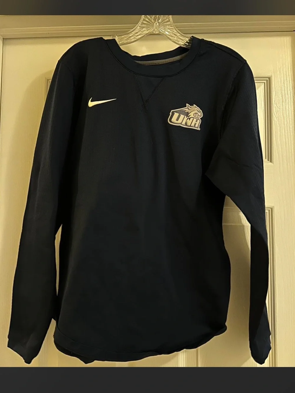 Nike UNH Navy Pullover with white Swoosh
